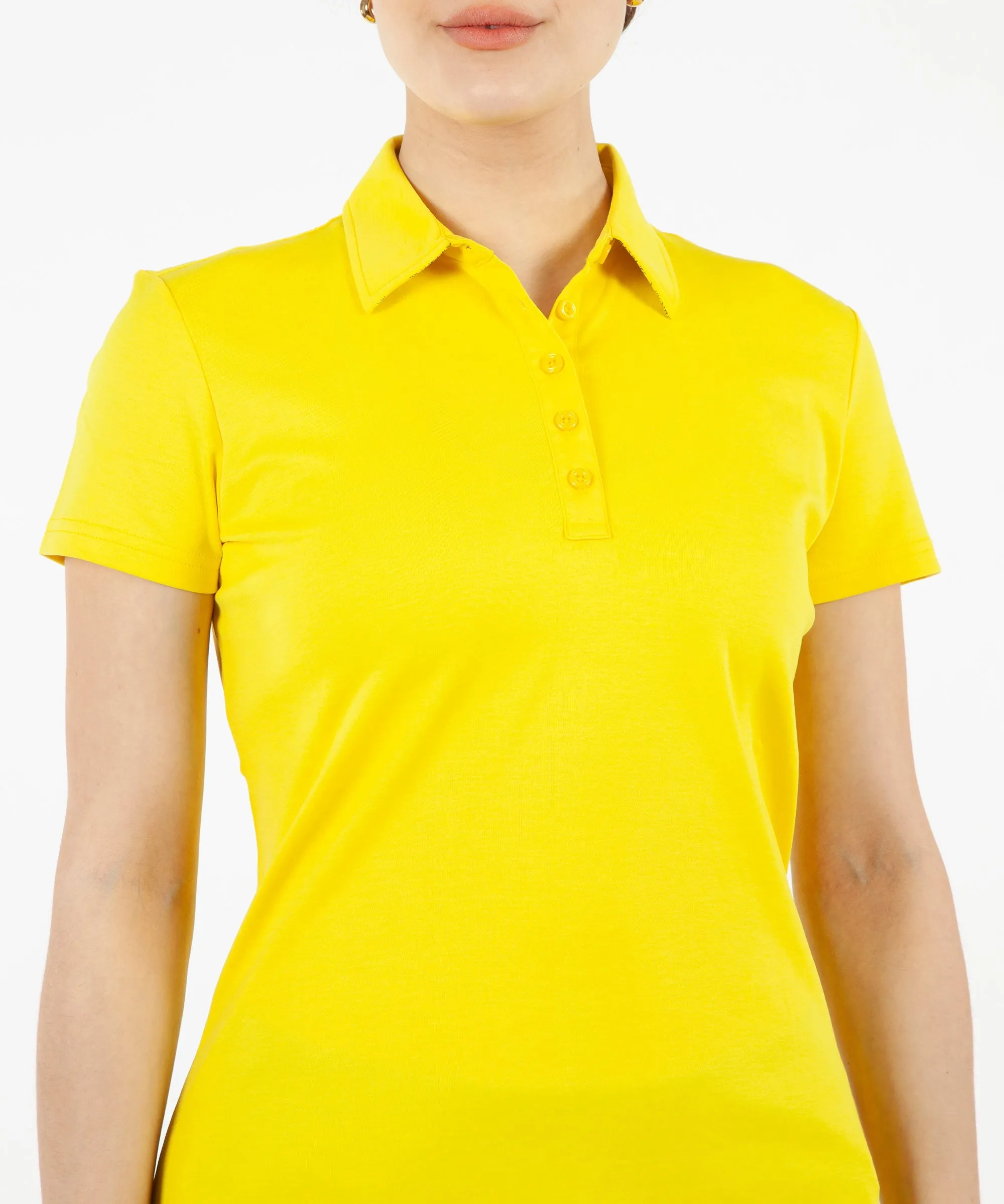 Women's Solid Supreme Cotton Short Sleeve Polo Shirt