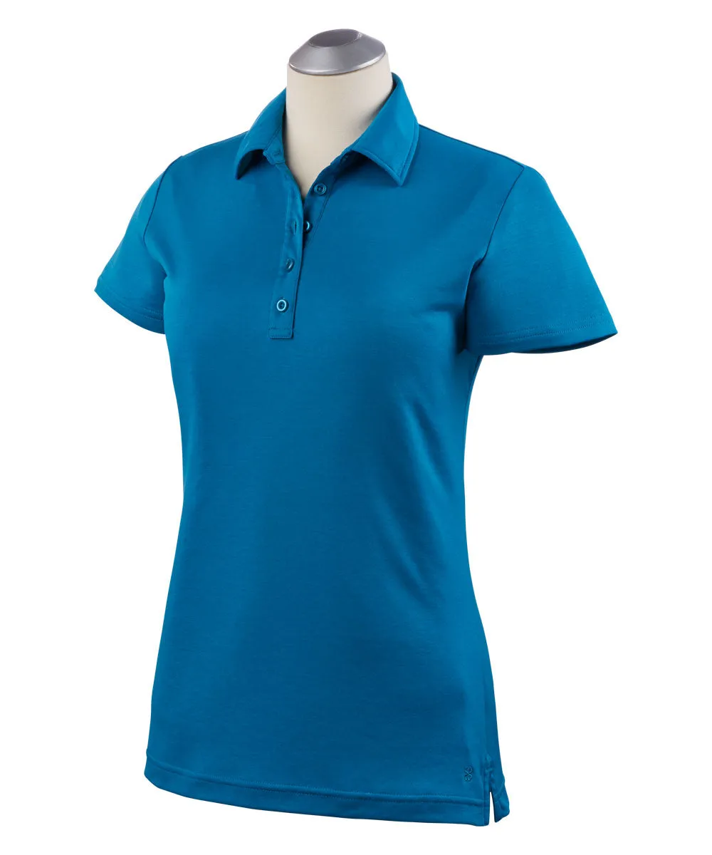 Women's Solid Supreme Cotton Short Sleeve Polo Shirt