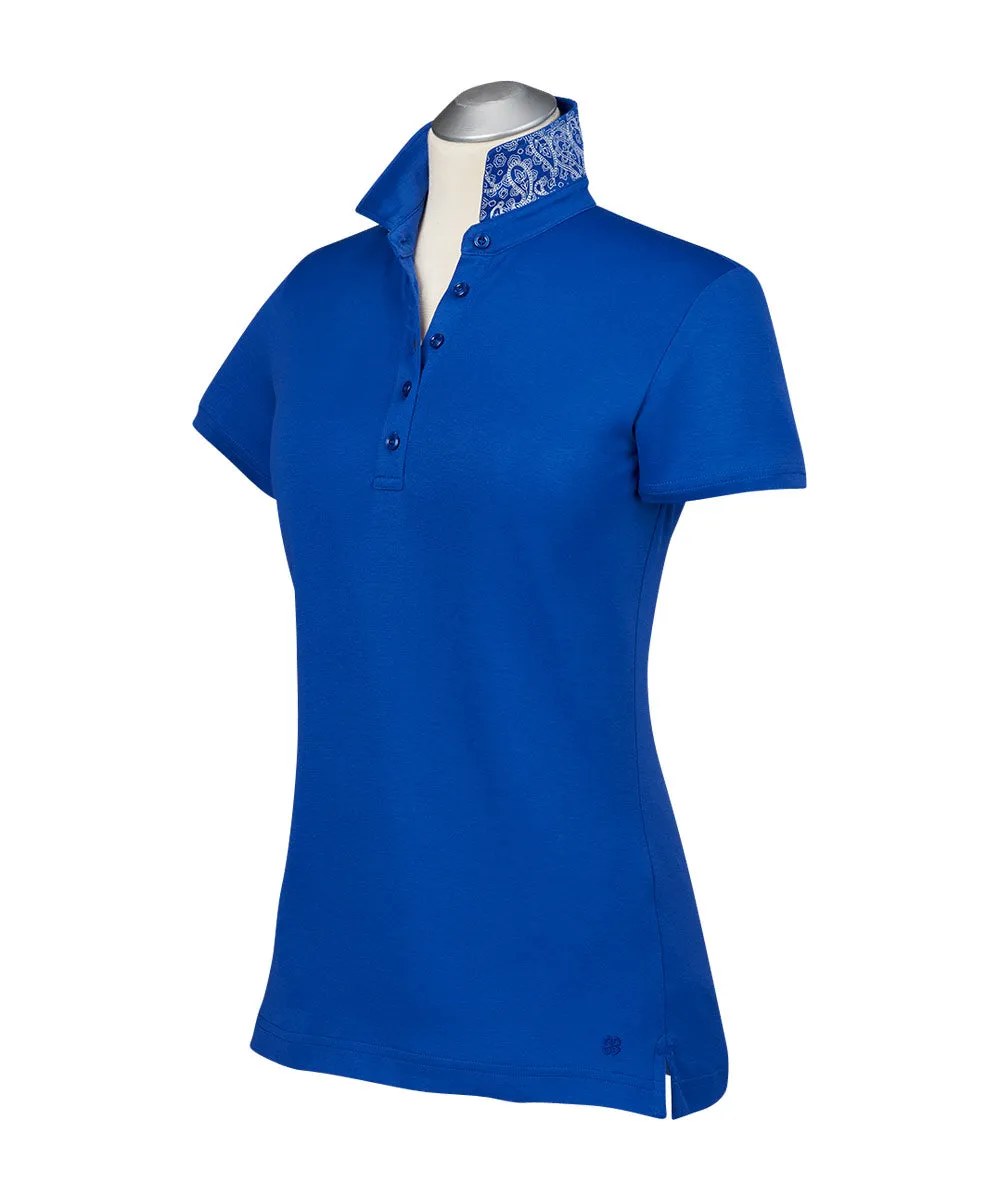 Women's Solid Supreme Cotton Short Sleeve Polo Shirt