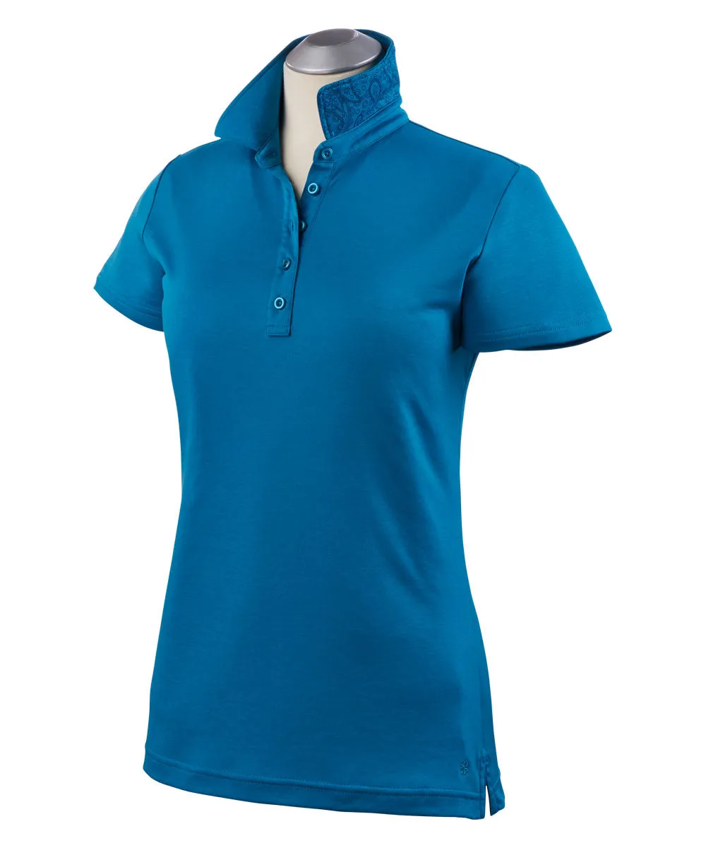 Women's Solid Supreme Cotton Short Sleeve Polo Shirt