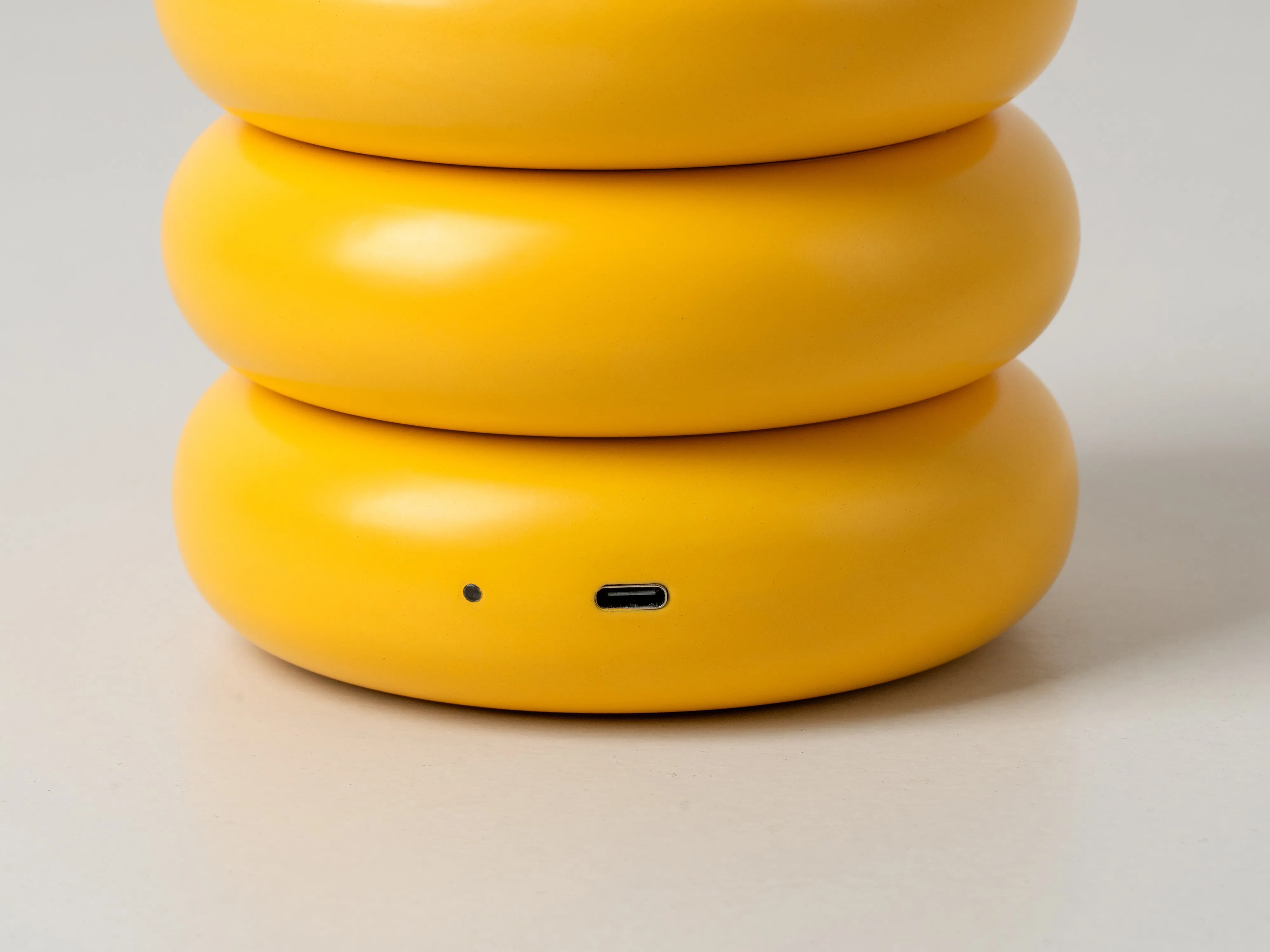 Yolk yellow tube cordless table lamp