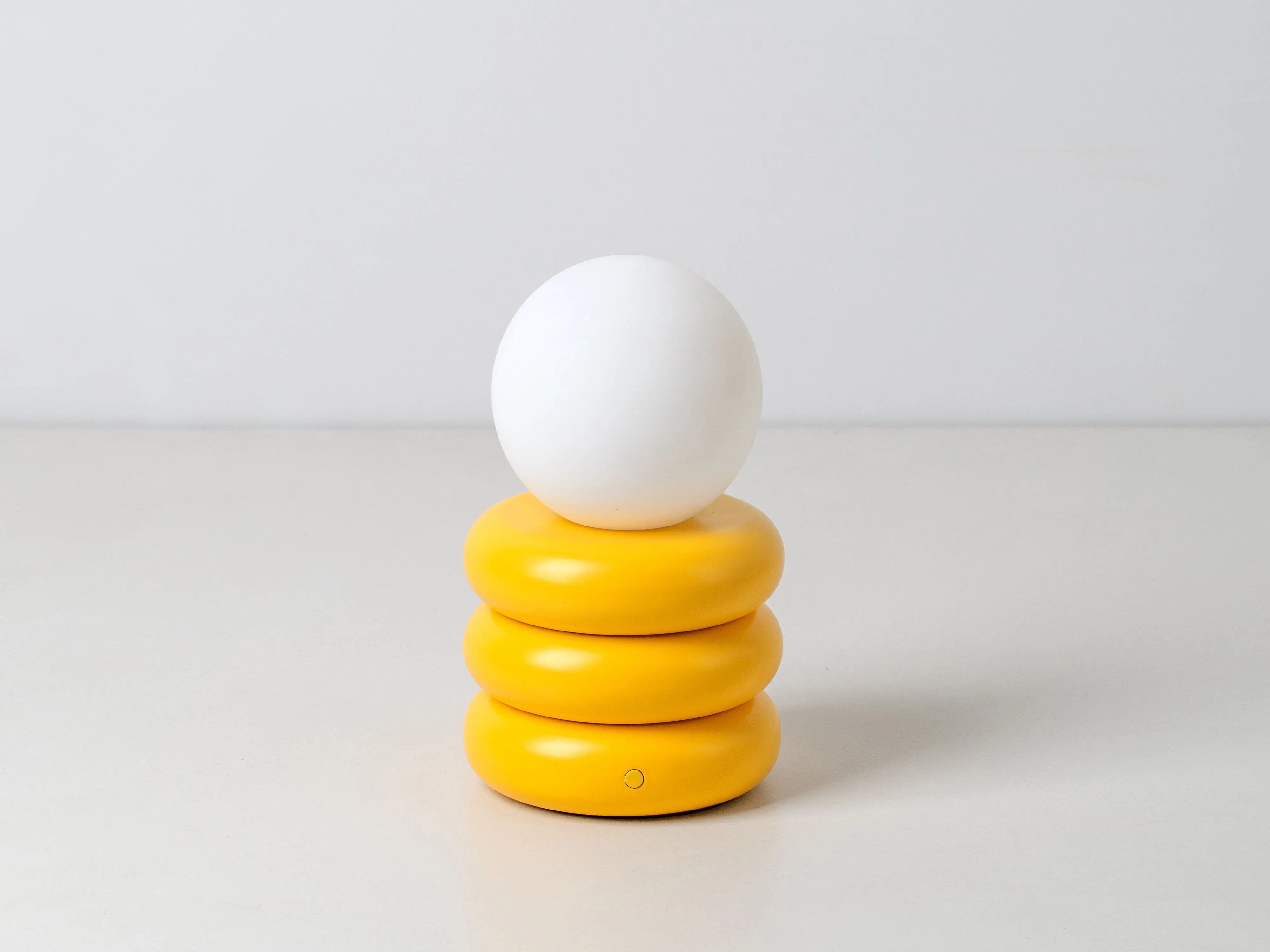 Yolk yellow tube cordless table lamp