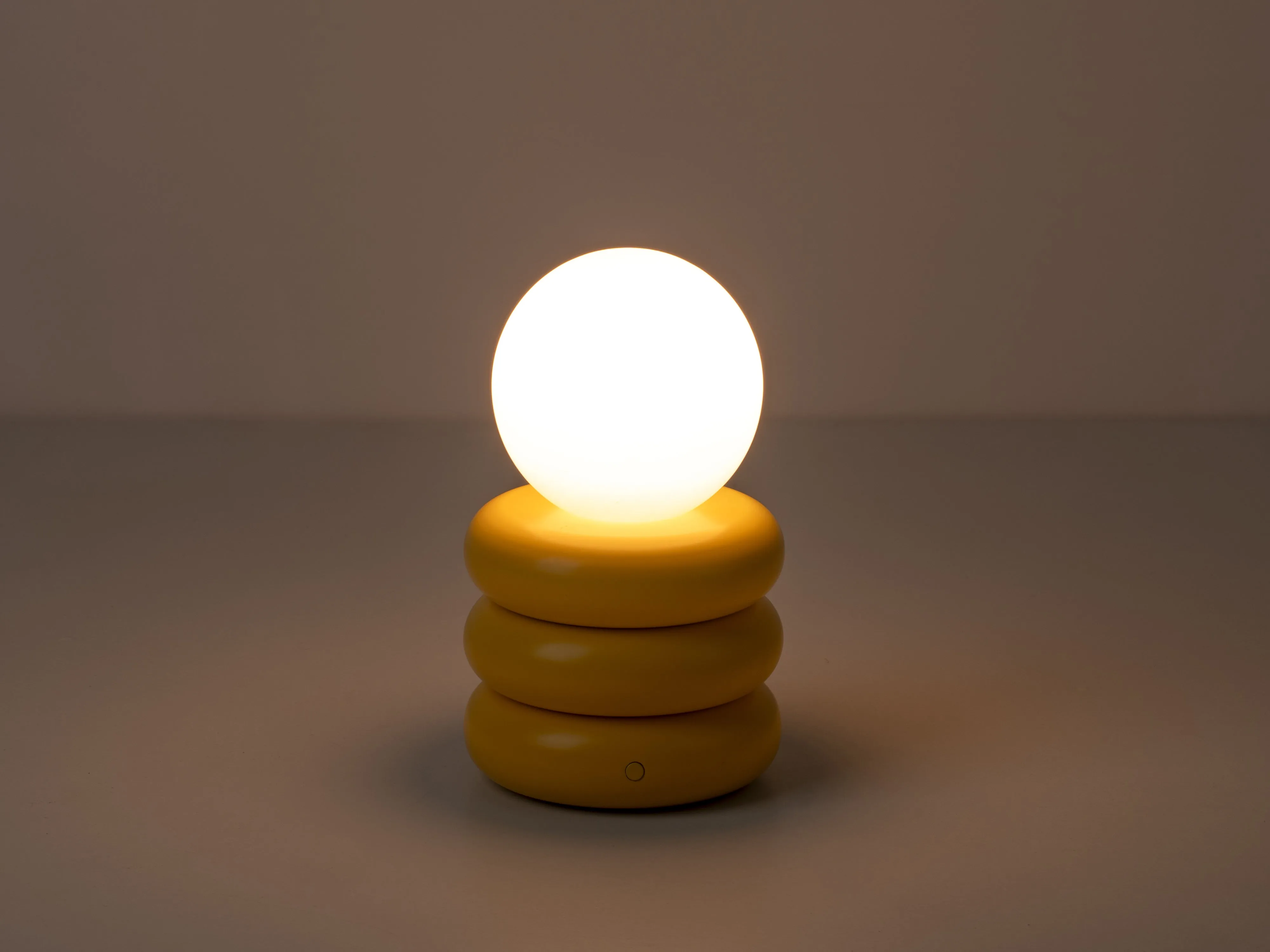 Yolk yellow tube cordless table lamp