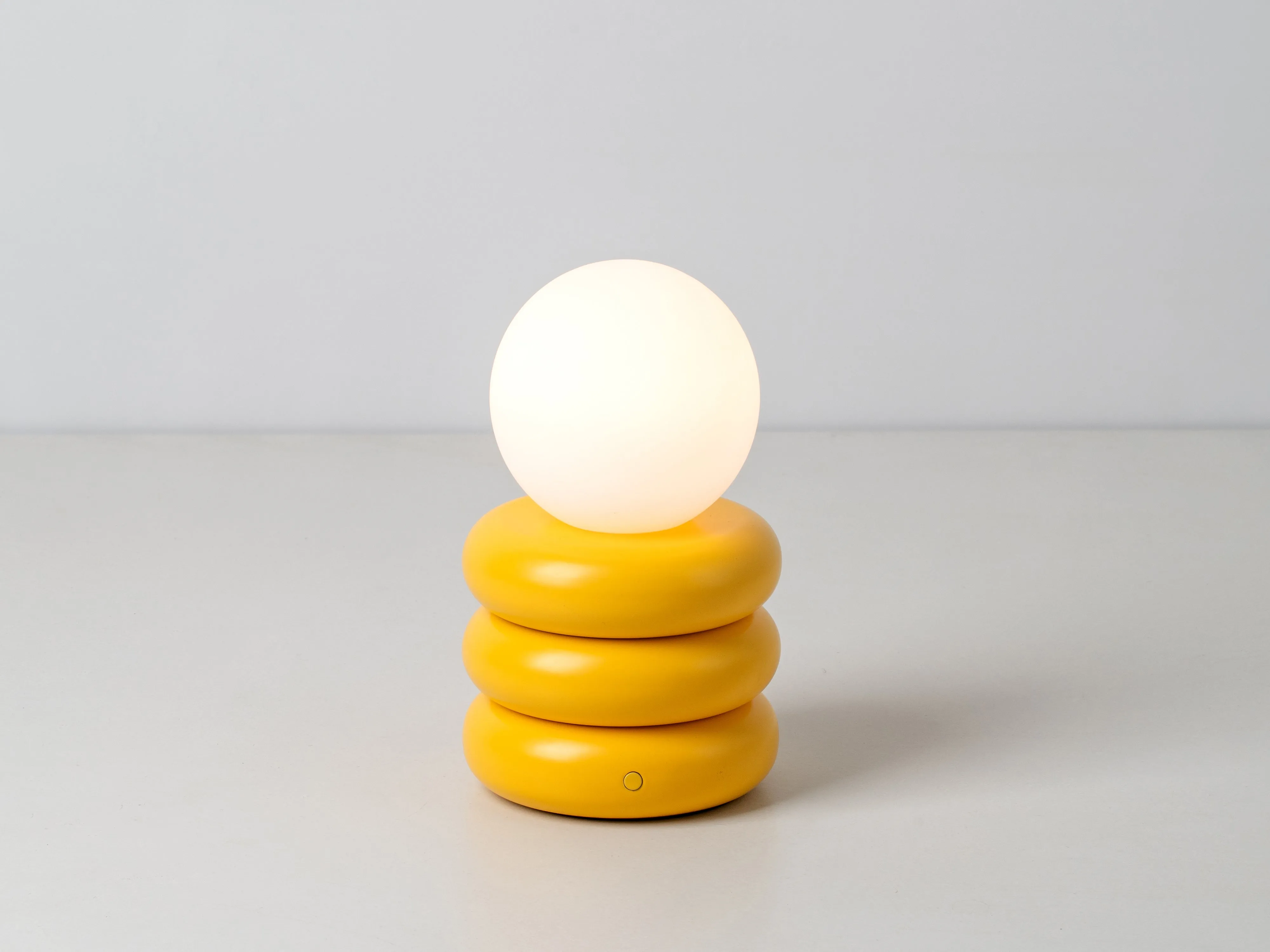 Yolk yellow tube cordless table lamp